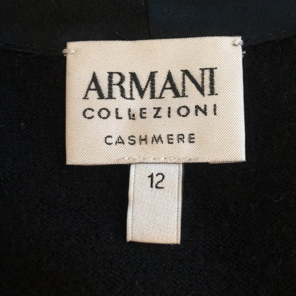 Armani 100% Cashmere Sweater Jacket style with Tie - Picture 7 of 8